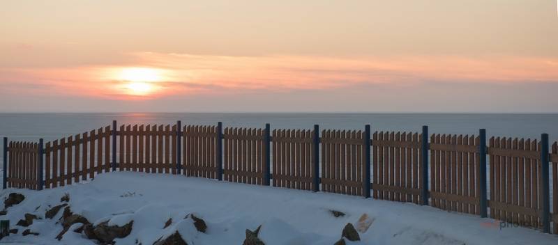 Téli Balaton egy félsziget körül