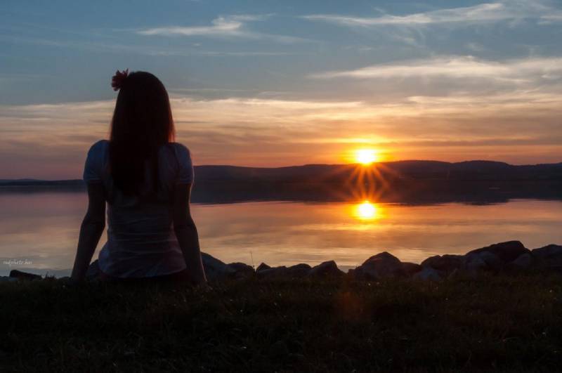 Naplemente a Balatonnál