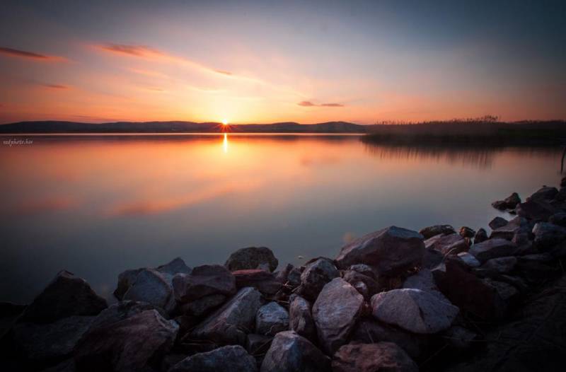 Naplemente a Balatonnál