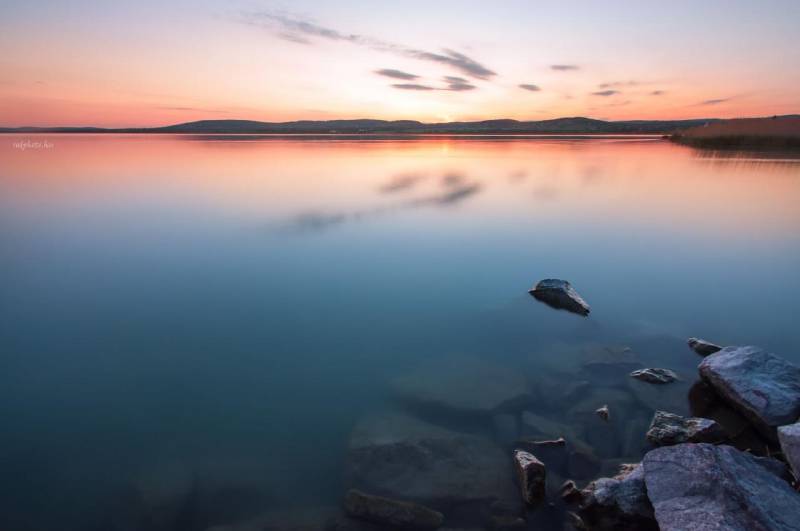 Naplemente a Balatonnál