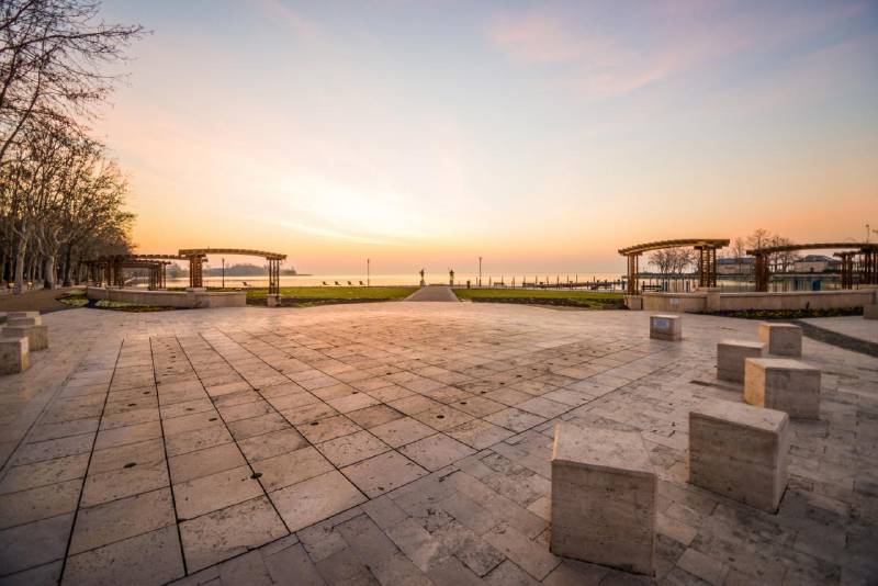Balatonfüred reggeli fényben