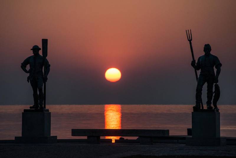 Balatonfüred reggeli fényben