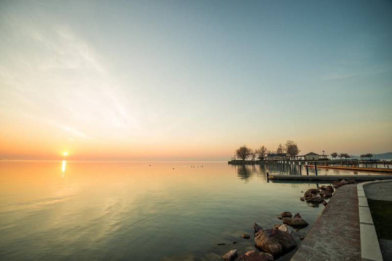 Balatonfüred reggeli fényben